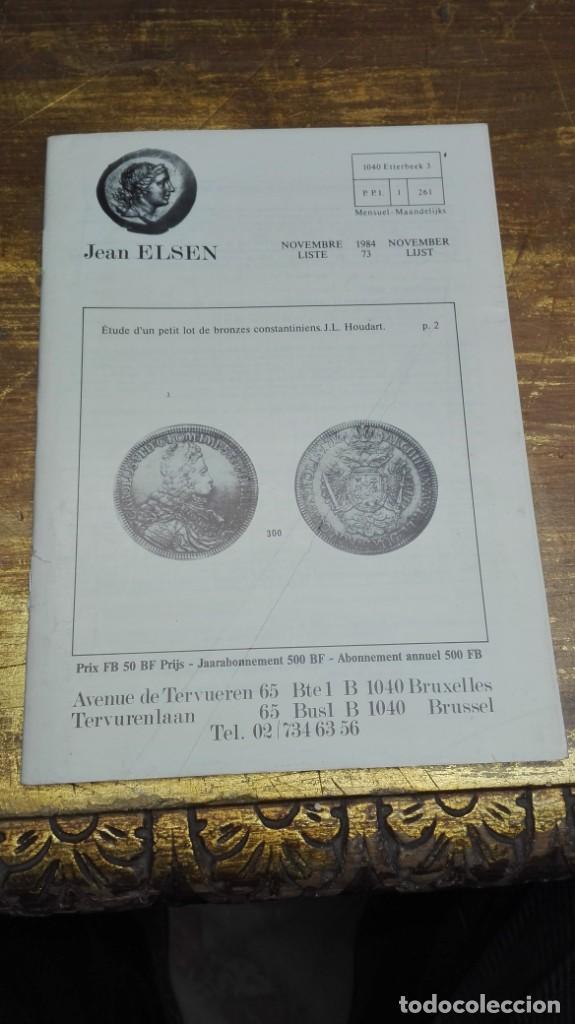Libros de segunda mano: Subasta numism&aacute;tica Jean elsen a&ntilde;o 1984 n&uacute;mero 73 - Foto 1