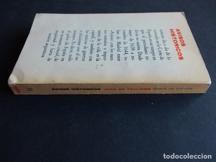 Libros de segunda mano: JOS&Eacute; DE PELLICER. AVISOS HIST&Oacute;RICOS. EDiCIONES TAURUS, 1965 - Foto 5