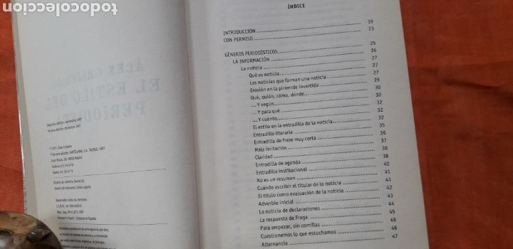 Libros de segunda mano: EL ESTILO DEL PERIODISTA, &Aacute;LEX GRIJELMO, - Foto 2