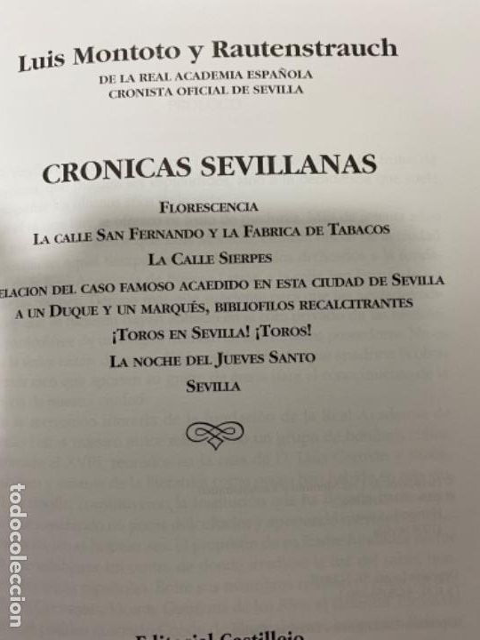 Libros de segunda mano: Cr&oacute;nicas sevillanas (autor: Luis Montoto) - Foto 2