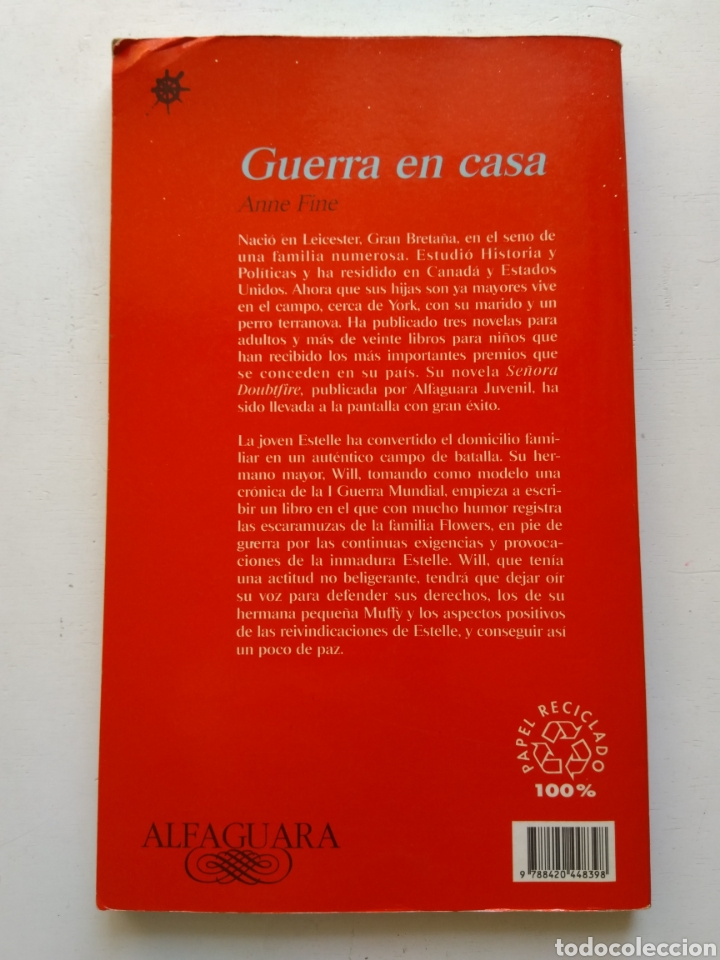 Libros de segunda mano: GUERRA EN CASA/ANNE FINE - Foto 3