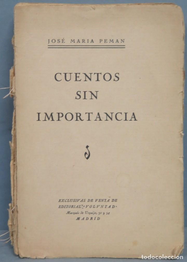 Libros de segunda mano: CUENTOS SIN IMPORTANCIA. PEMAN - Foto 1