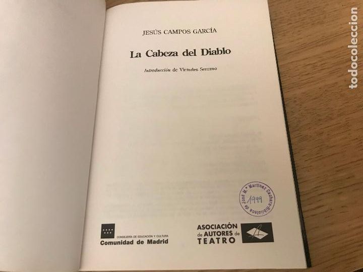 Libros de segunda mano: LA CABEZA DEL DIABLO - JESUS CAMPOS GARCIA - Foto 2