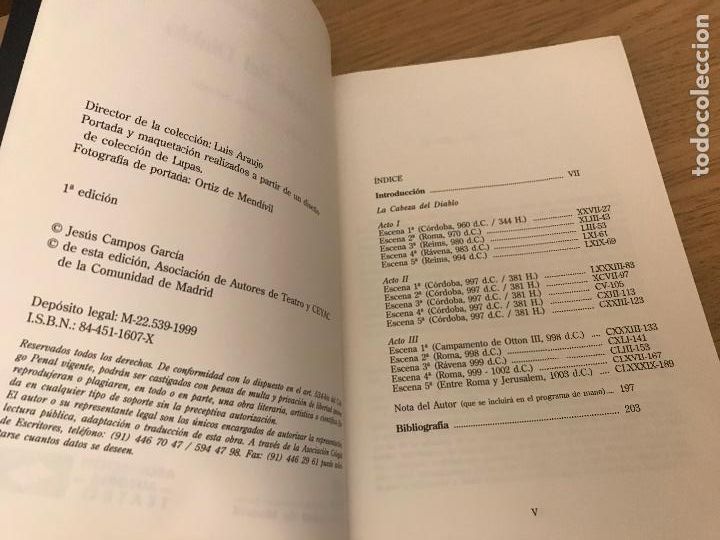 Libros de segunda mano: LA CABEZA DEL DIABLO - JESUS CAMPOS GARCIA - Foto 3