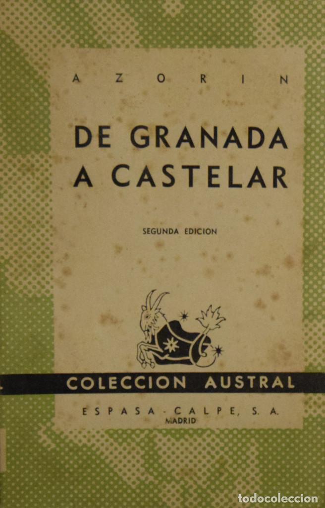 Libros de segunda mano: DE GRANADA A CASTELAR - AZOR&Iacute;N - Foto 1