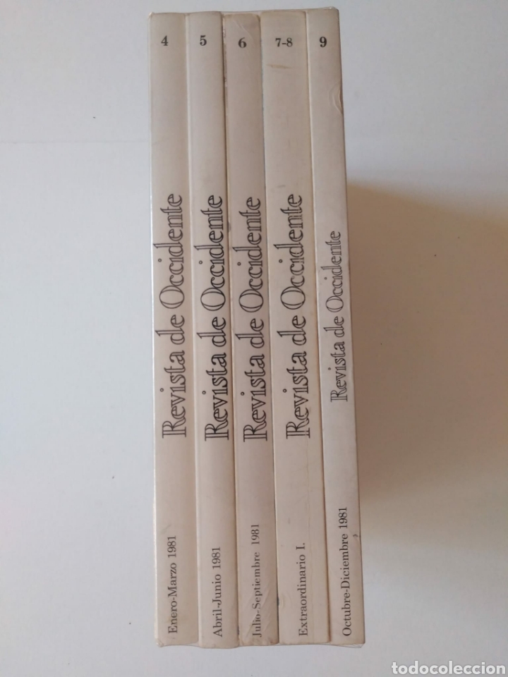 Libros de segunda mano: Revista de Occidente. Cuarta &eacute;poca. A&ntilde;o 1981 completo. N&ordm; 4 a 9. - Foto 1