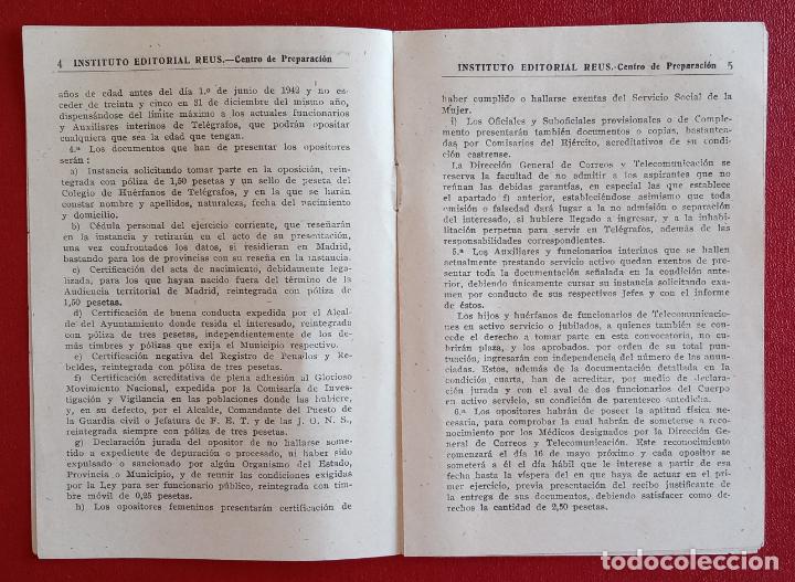 Libros de segunda mano: PROGRAMA PARA EL INGRESO EN LA ESCALA AUXILIAR MIXTA DE TELEGRAFISTAS. 1941 - Foto 2