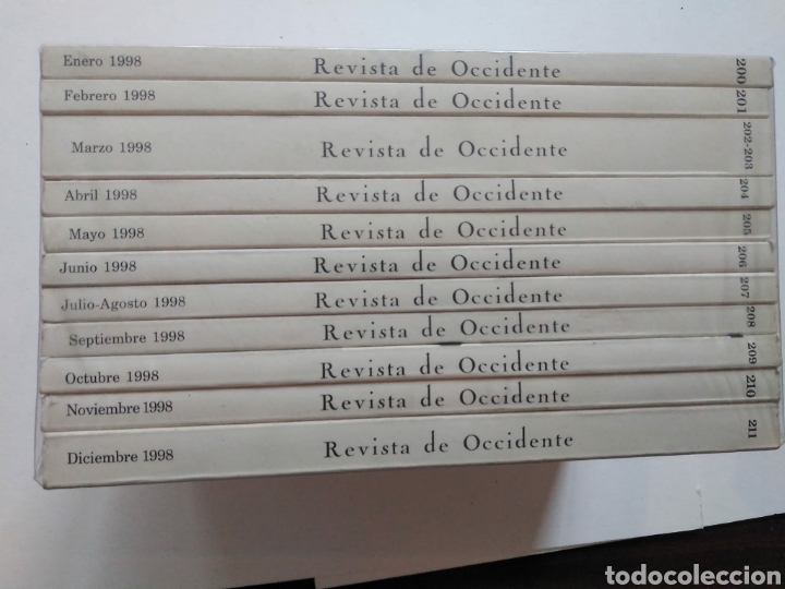 Libros de segunda mano: Revista de Occidente. Cuarta &eacute;poca. A&ntilde;o 1998 completo. N&ordm; 200 a 211. - Foto 1