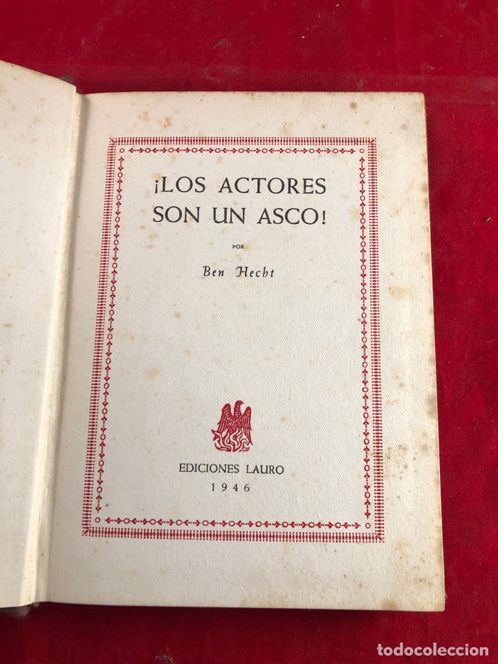 Libros de segunda mano: Los actores son un asco - Foto 1