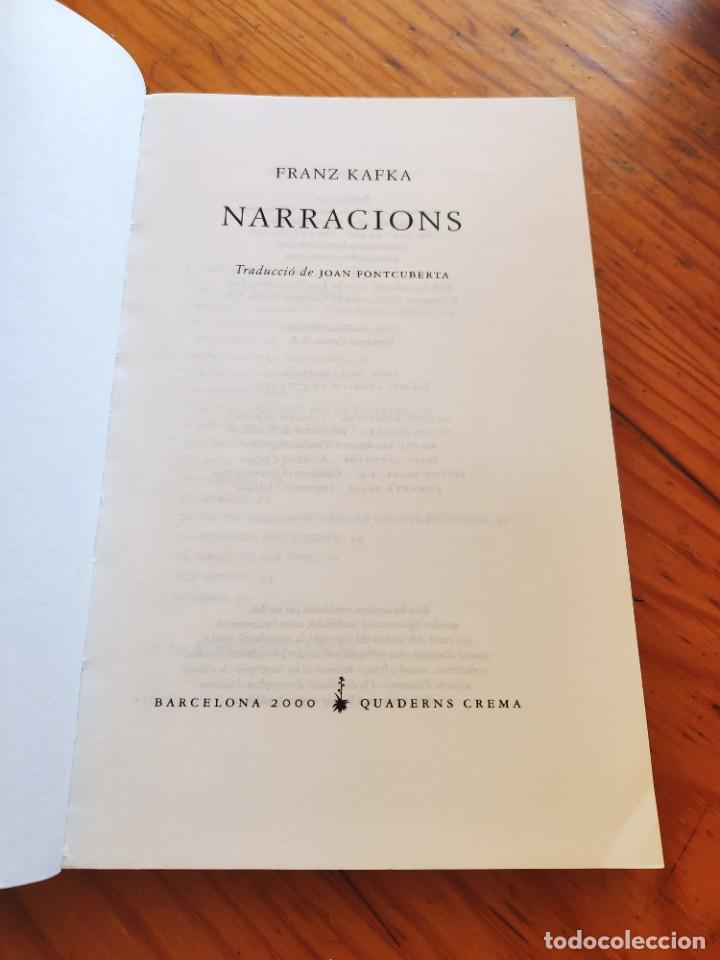 Libros de segunda mano: Franz Kafka. Narracions. Quaderns crema. - Foto 4
