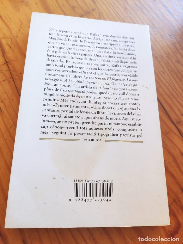 Libros de segunda mano: Franz Kafka. Narracions. Quaderns crema. - Foto 9