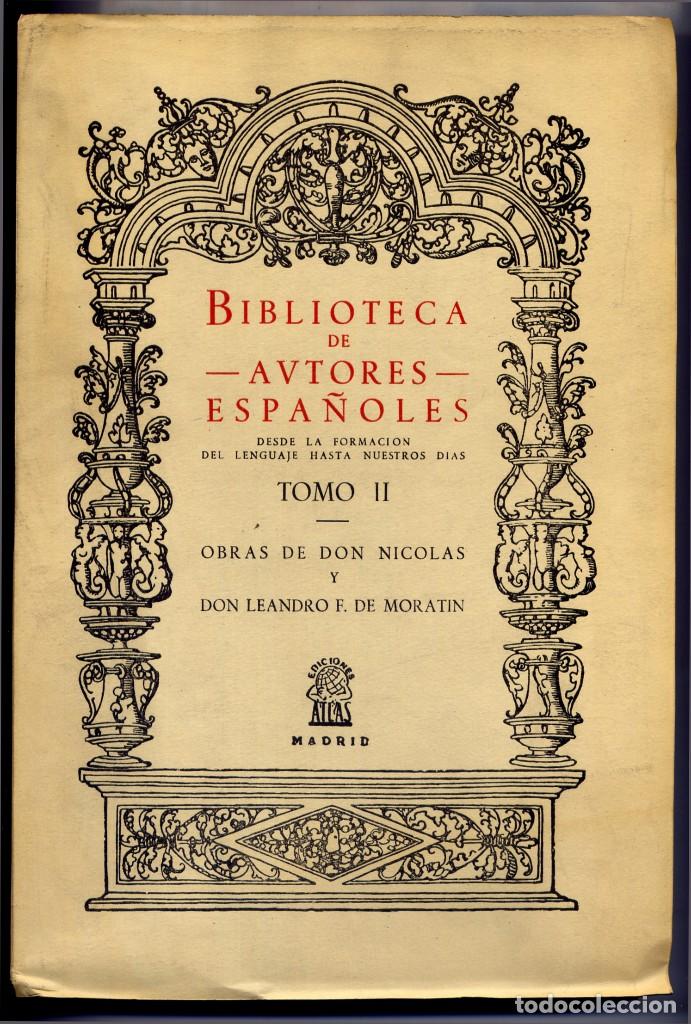 Libros de segunda mano: FERN&Aacute;NDEZ DE MORAT&Iacute;N, Nicol&aacute;s y Leandro. Obras. 1944 [BAE]. - Foto 1