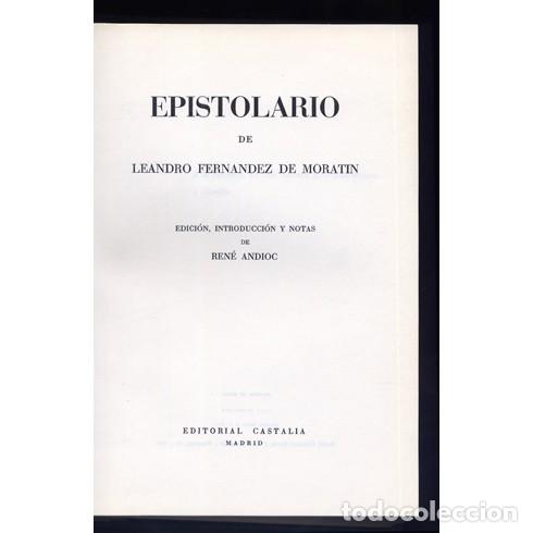 Libros de segunda mano: FERN&Aacute;NDEZ DE MORAT&Iacute;N, Leandro. Epistolario. 1973. - Foto 2