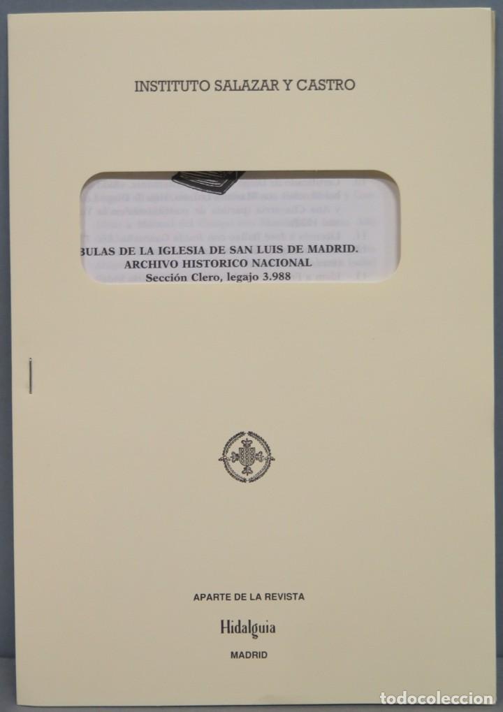 Gebrauchte B&uuml;cher: BULAS DE LA IGLESIA DE SAN LUIS DE MADRID. A.H.N. SECCION CLERO, LEGAJO 3988