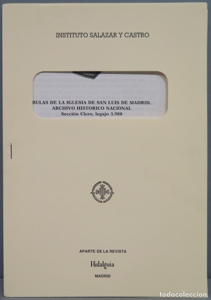 Libri di seconda mano: BULAS DE LA IGLESIA DE SAN LUIS DE MADRID. A.H.N. SECCION CLERO, LEGAJO 3988