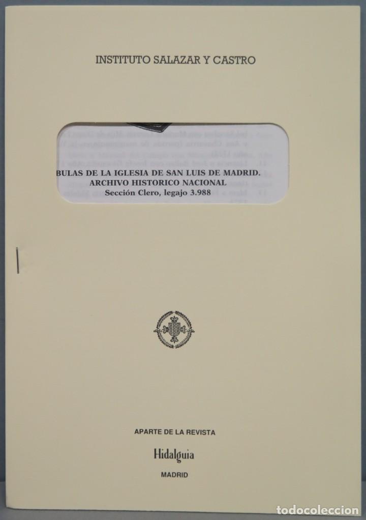Gebrauchte B&uuml;cher: BULAS DE LA IGLESIA DE SAN LUIS DE MADRID. A.H.N. SECCION CLERO, LEGAJO 3988