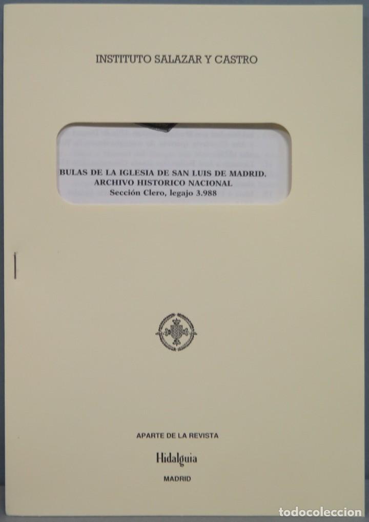 Libri di seconda mano: BULAS DE LA IGLESIA DE SAN LUIS DE MADRID. A.H.N. SECCION CLERO, LEGAJO 3988