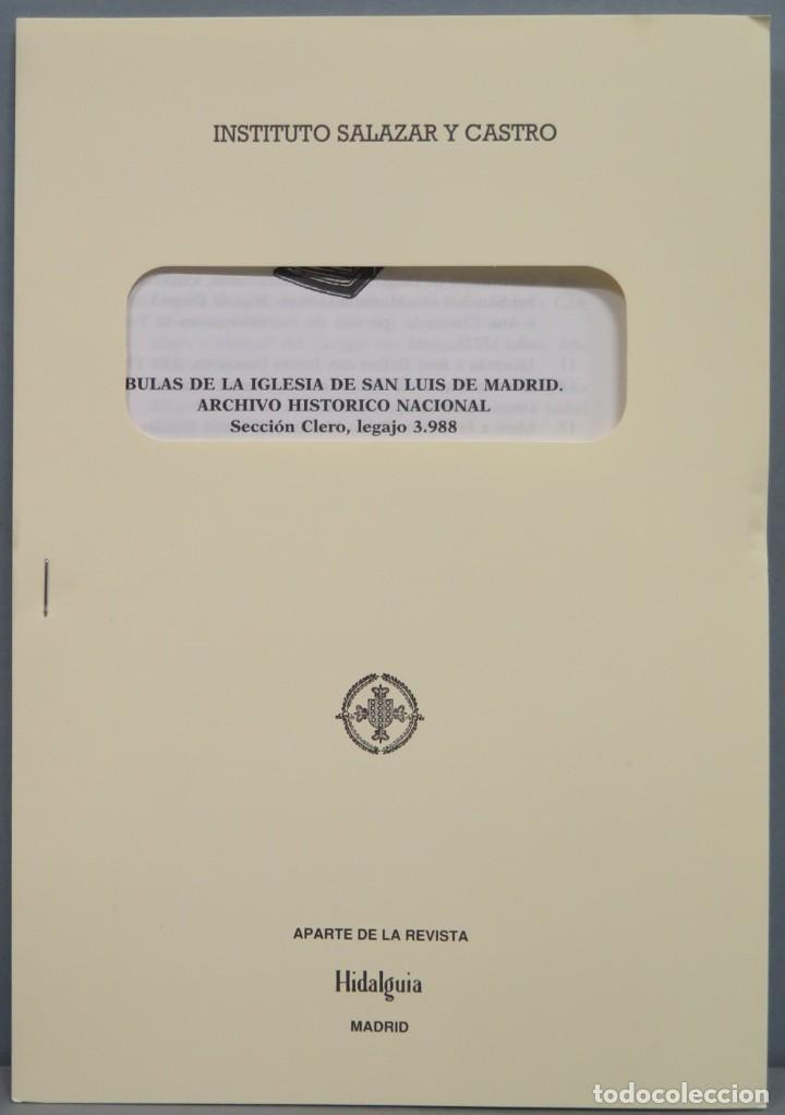Libri di seconda mano: BULAS DE LA IGLESIA DE SAN LUIS DE MADRID. A.H.N. SECCION CLERO, LEGAJO 3988