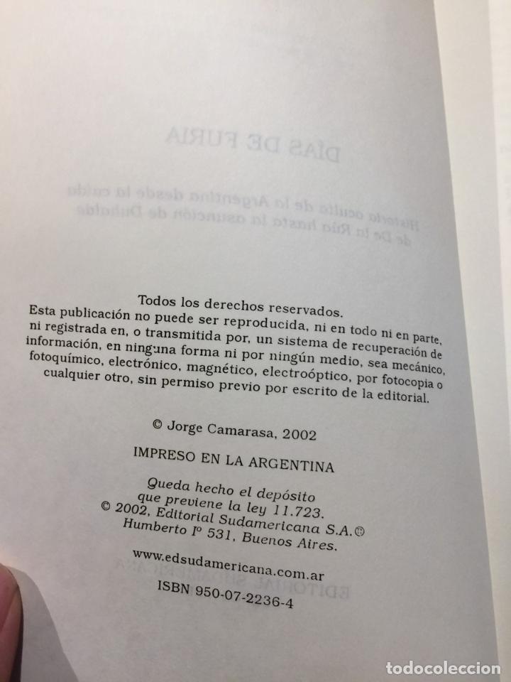 Libros de segunda mano: D&iacute;as de Furia - jorge camarasa - Foto 2