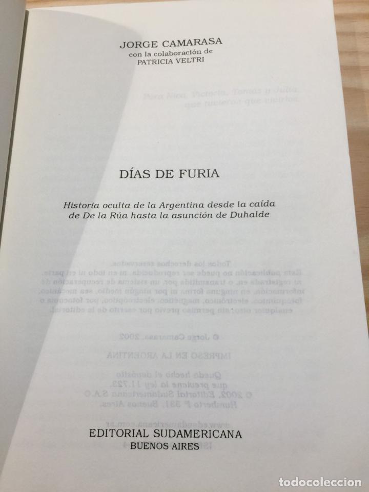 Libros de segunda mano: D&iacute;as de Furia - jorge camarasa - Foto 4