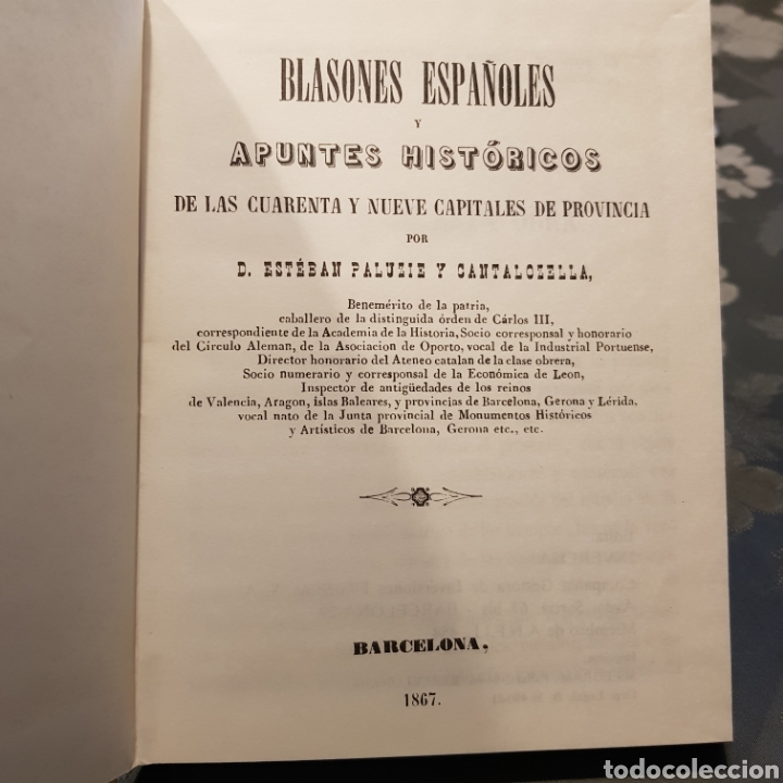 Libros de segunda mano: Blasones Espa&ntilde;oles. Facs&iacute;mil de 1867. Impecable. - Foto 2