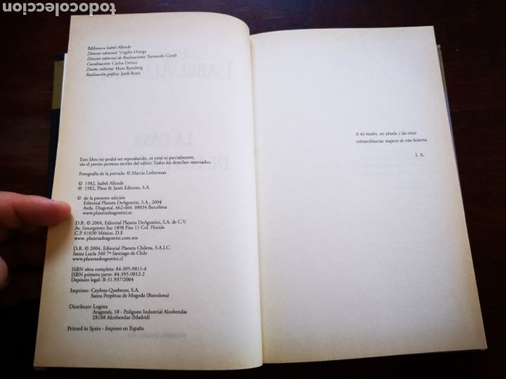Libros de segunda mano: La Casa de los esp&iacute;ritus 1 de Isabel Allende editorial Planeta DeAgostini - Foto 5