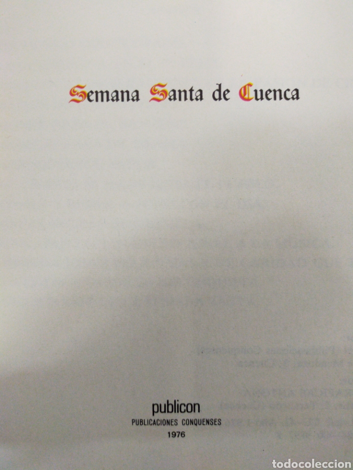 Libros de segunda mano: Semana Santa de Cuenca. 1976 - Foto 2