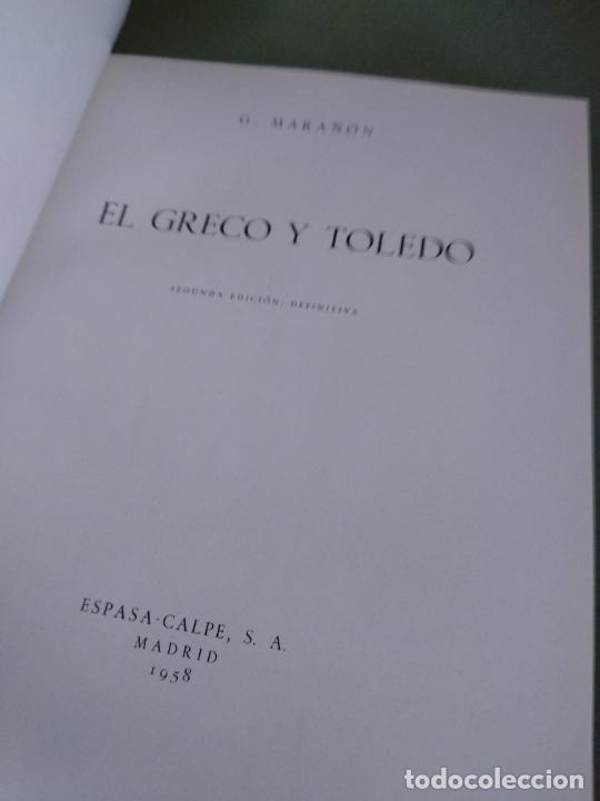 Libros de segunda mano: EL GRECO Y TOLEDO. GREGORIO MARA&Ntilde;ON. 1958, ESPASA-CALPE - Foto 2