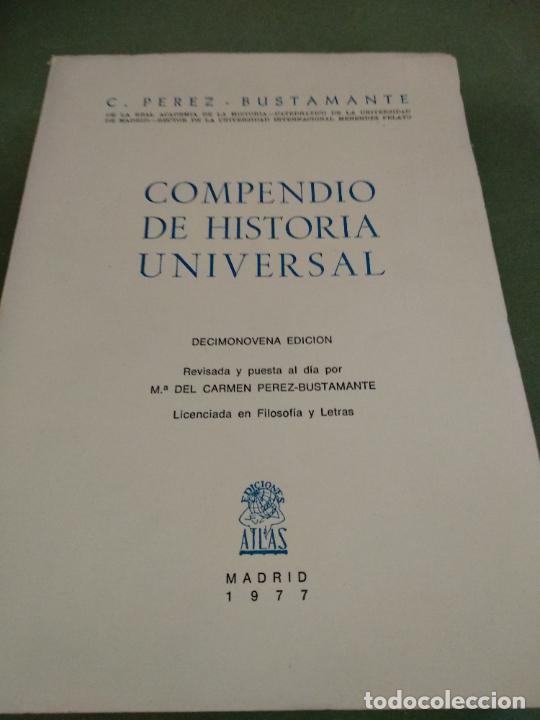 Libros de segunda mano: Compendio de historia universal - C. P&Eacute;REZ-BUSTAMANTE. - Foto 1