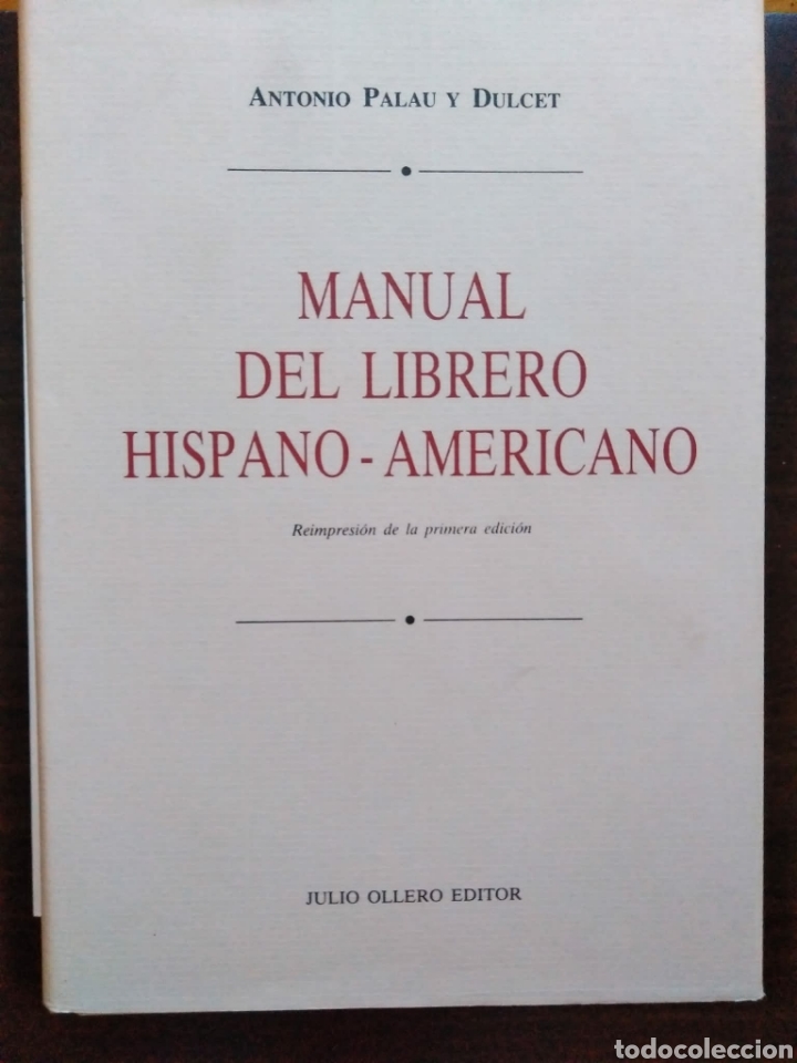 Libros de segunda mano: PALAU Y DULCET, Antonio:&nbsp;Manual del librero hispano-americano - Foto 1
