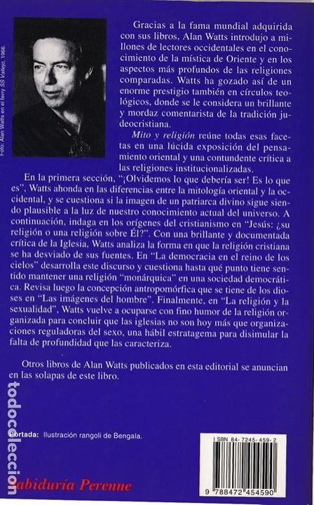 Libros de segunda mano: Mito y religi&oacute;n / Alan Watts - Foto 2
