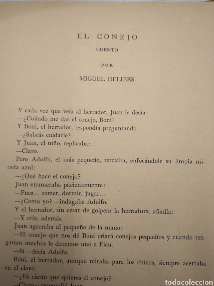Libros de segunda mano: DELIBES MIGUEL .EL CONEJO - Foto 2