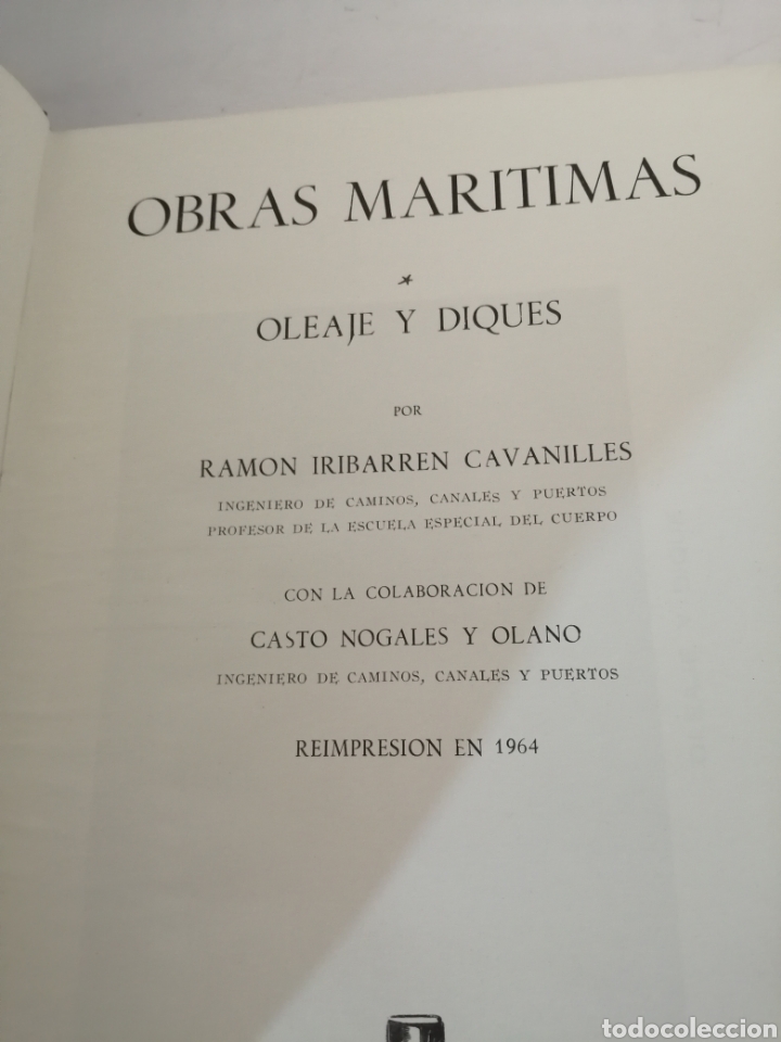 Libros de segunda mano: TRATADO DE OBRAS MARITIMAS: Oleajes y Diques - Foto 2