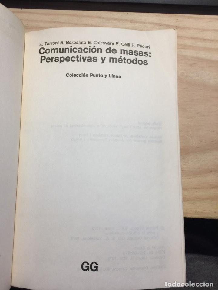 Libros de segunda mano: Comunicaci&oacute;n de masas: Perspectivas y m&eacute;todos - E. Tarroni / B. Barbalato / E. Calzavara / E. Celli - Foto 5