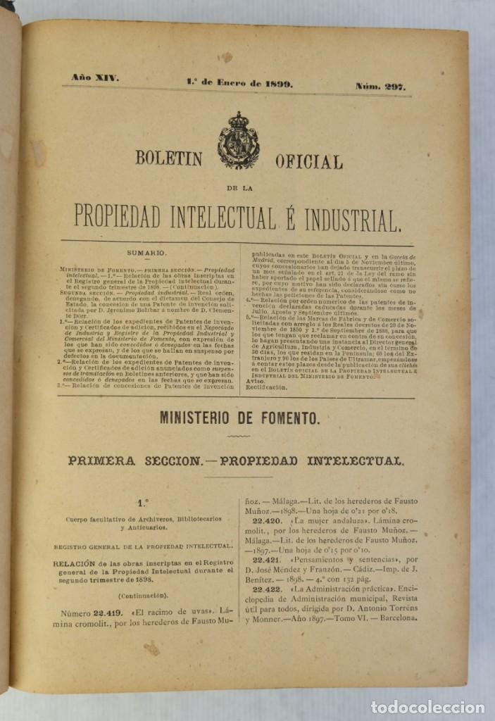 Libros de segunda mano: Bolet&iacute;n de la propiedad intelectual e industrial, 1899 - Foto 4