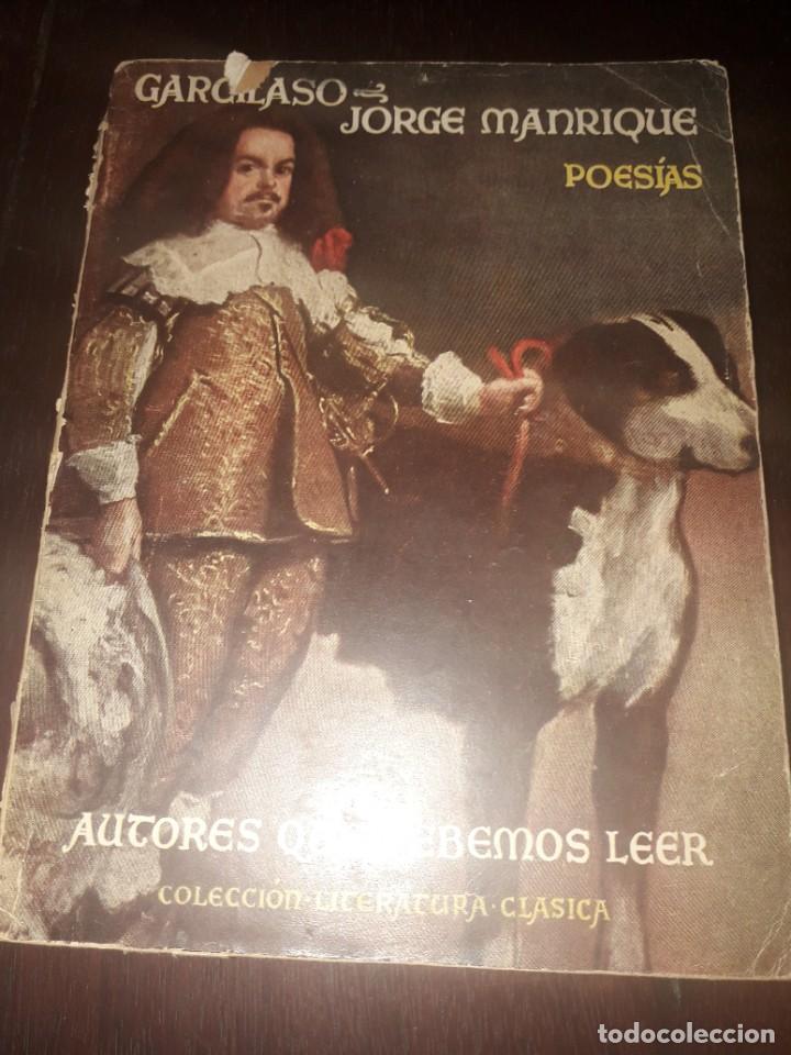 Libri di seconda mano: LIBRO 1841 POESIAS GARCILASO JORGE MANRIQUE AUTORES QUE DEBEMOS LEER