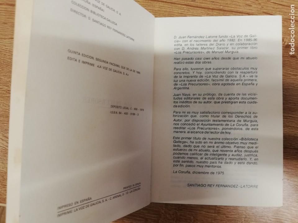 Libros de segunda mano: Los Precursores. Manuel Murgu&iacute;a. Facs&iacute;mil. 1976 - Foto 2