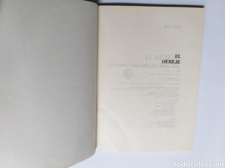 Libros de segunda mano: El hereje y La hora de la verdad Rui Neves .Omec - Foto 6