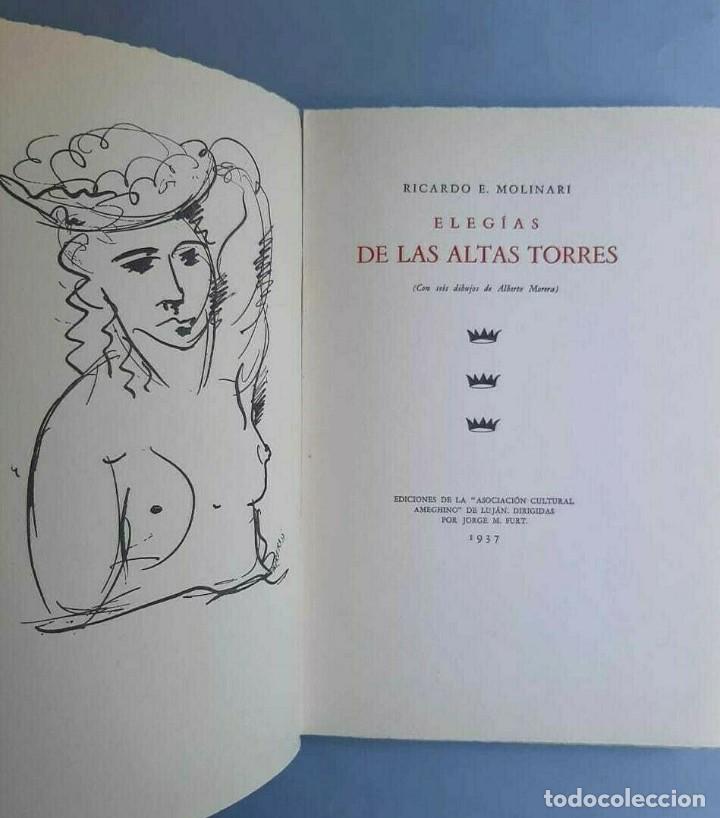 Libros de segunda mano: Ricardo E. Molinari - Eleg&iacute;as de las altas torres - 1937 Primera edicion - Foto 2