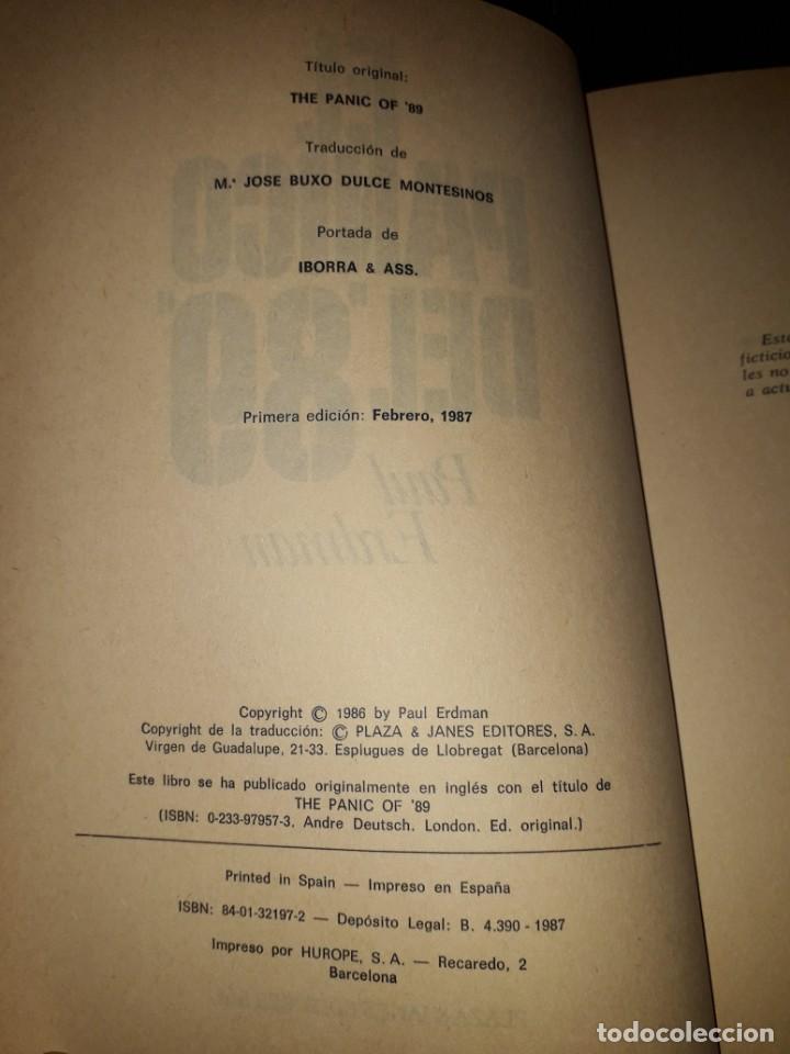 Libros de segunda mano: LIBRO 1456 EL PANICO DEL 89 PAUL ERDMAN OLAZA Y JANES - Foto 2