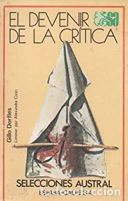 Libros de segunda mano: Gillo Dorfles - El devenir de la cr&iacute;tica - Foto 1