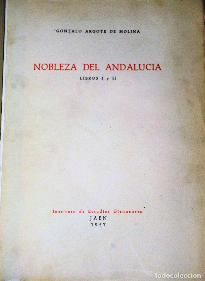 Libros de segunda mano: NOBLEZA DE ANDALUC&Iacute;A. LIBROS I Y II - Foto 2