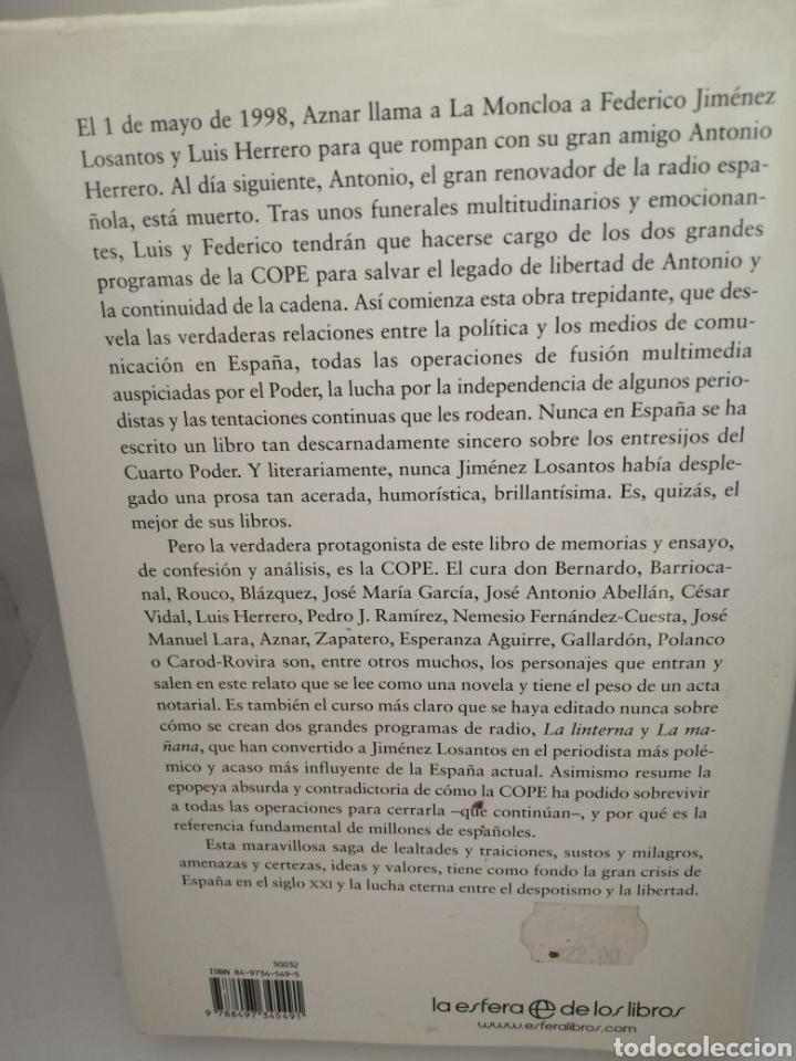 Libros de segunda mano: De la noche a la ma&ntilde;ana: el milagro de la COPE - Foto 2