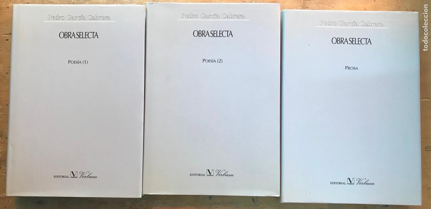 Libros de segunda mano: OBRA SELECTA. PEDRO GARC&Iacute;A CABRERA. 3 VOL&Uacute;MENES. . - Foto 1