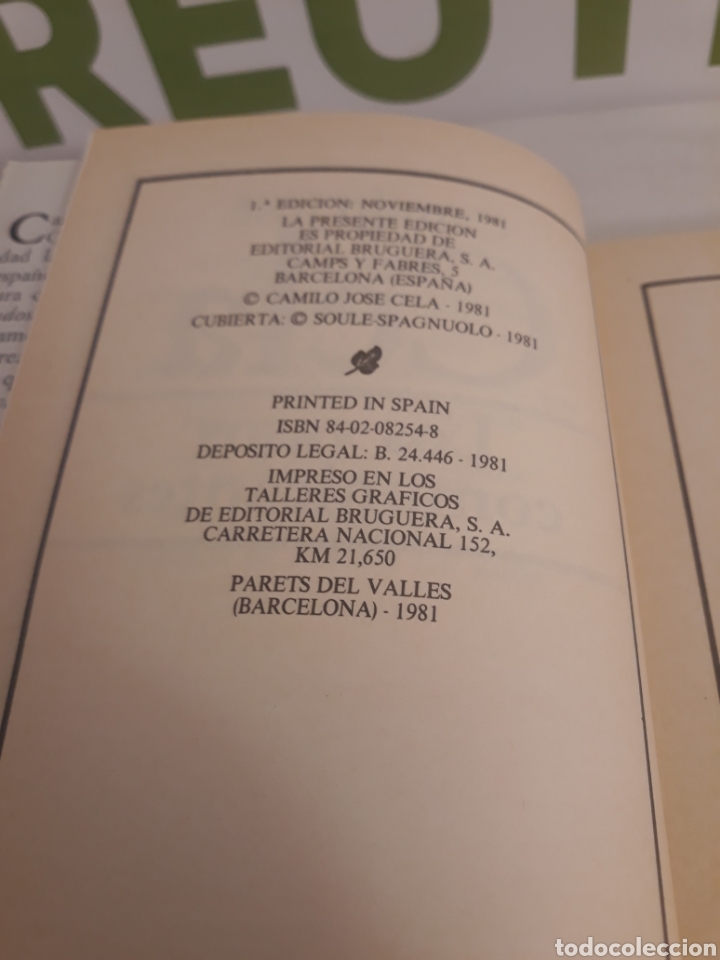 Libros de segunda mano: Camilo Jose Cela. los vasos comunicantes. Bruguera. - Foto 2