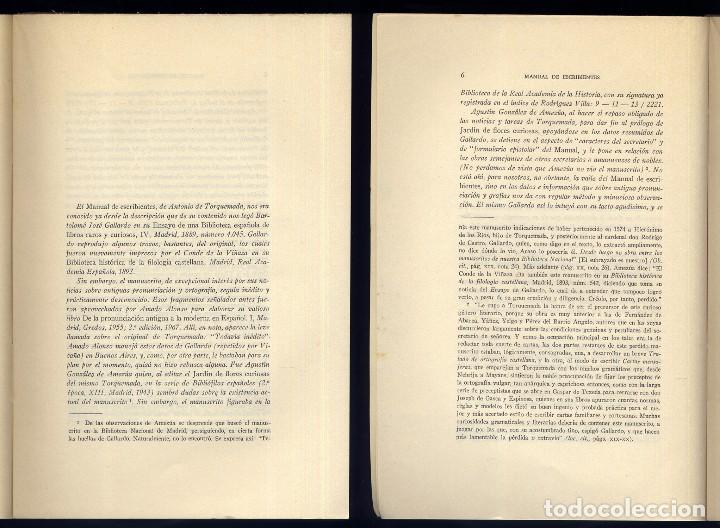 Libros de segunda mano: TORQUEMADA, Antonio de. Manual de Escribientes. 1970. - Foto 2