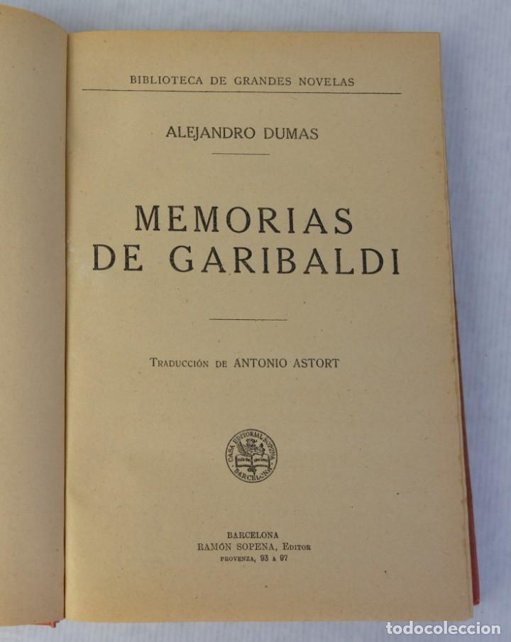 Libros de segunda mano: Memorias de garibaldi-Alejandro Dumas-Ed.Ramon Sopena - Foto 3