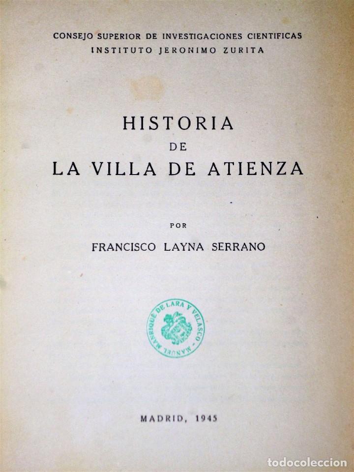 Libros de segunda mano: HISTORIA DE LA VILLA DE ATIENZA - Foto 2