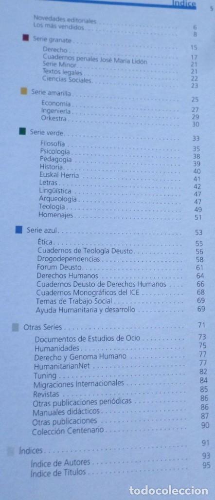 Libros de segunda mano: Catalogo de publicaciones Universidad de Deusto - Foto 3
