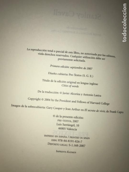 Libros de segunda mano: CIUDADES DE PALABRAS. SRAMLEY CAVELL. - Foto 3